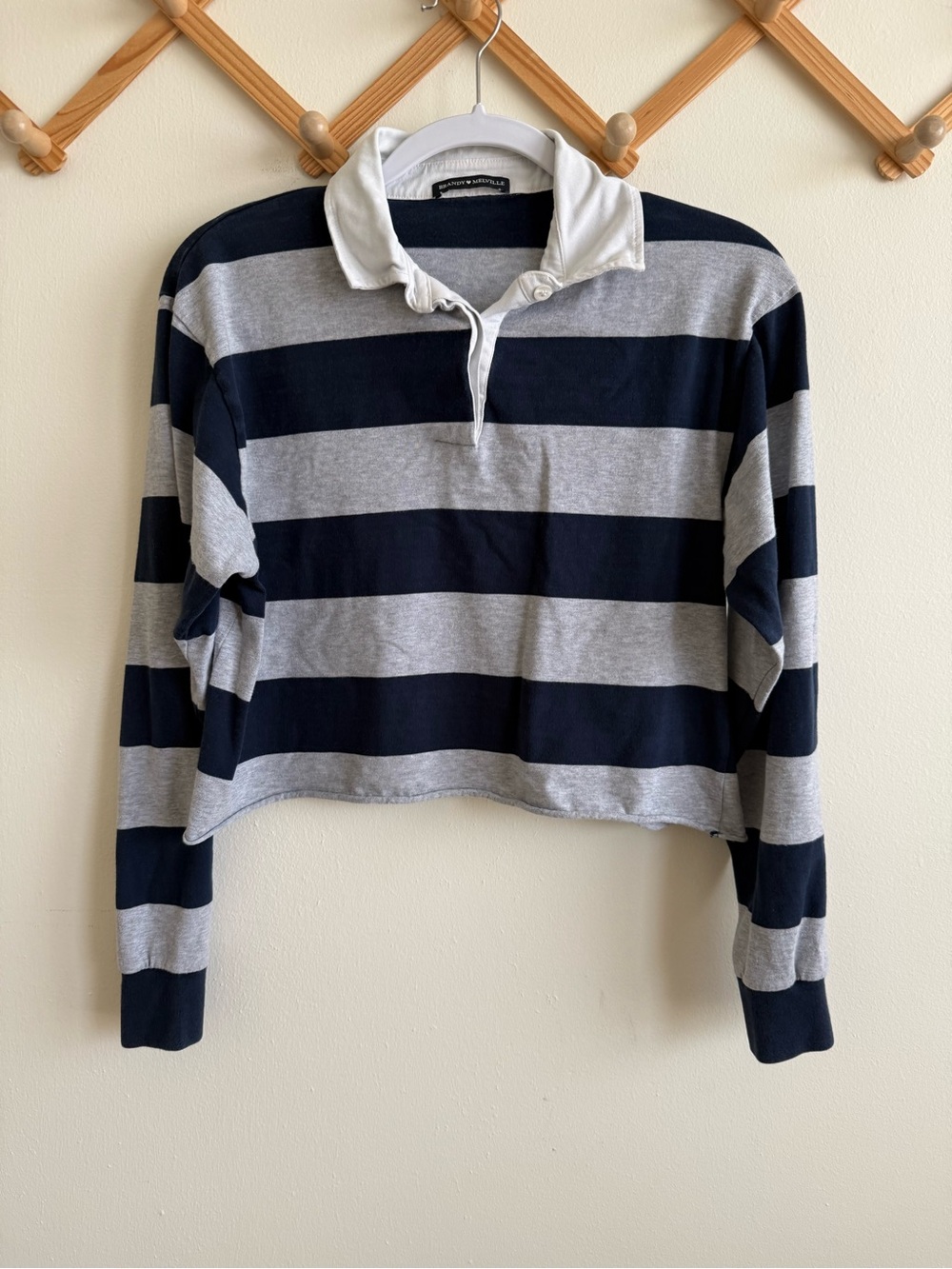 Brandy Melville Polo Shirt Stripe Longsleeve